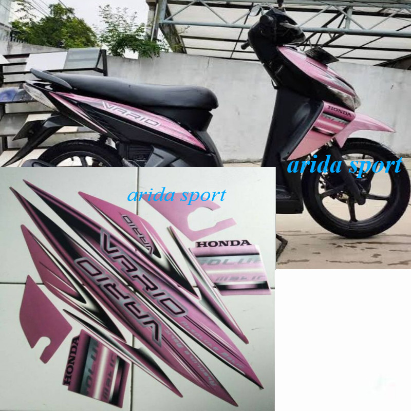 Striping sticker lis body vario karbu 110 cw 2007 2008 pink