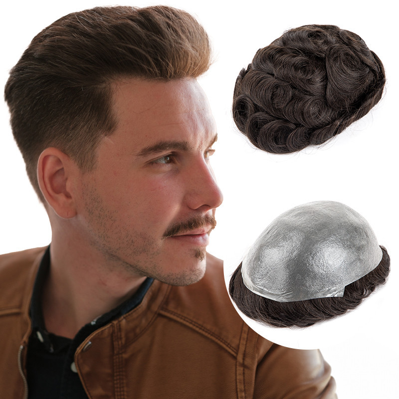 Rambut Palsu Injeksi Super Tipis Dasar Kulit V-loop Rambut Palsu Manusia Wig Garis Rambut Alami untu