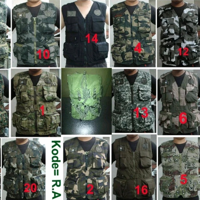 rompi army - rompi loreng - rompi polos - rompi satgas