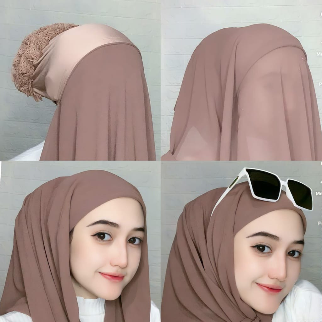 Promo Pashmina Inner Ceruty Babydoll Premium// Pasmina Inner Turki Sanggul Ubur-Ubur- Kinanhijabstor