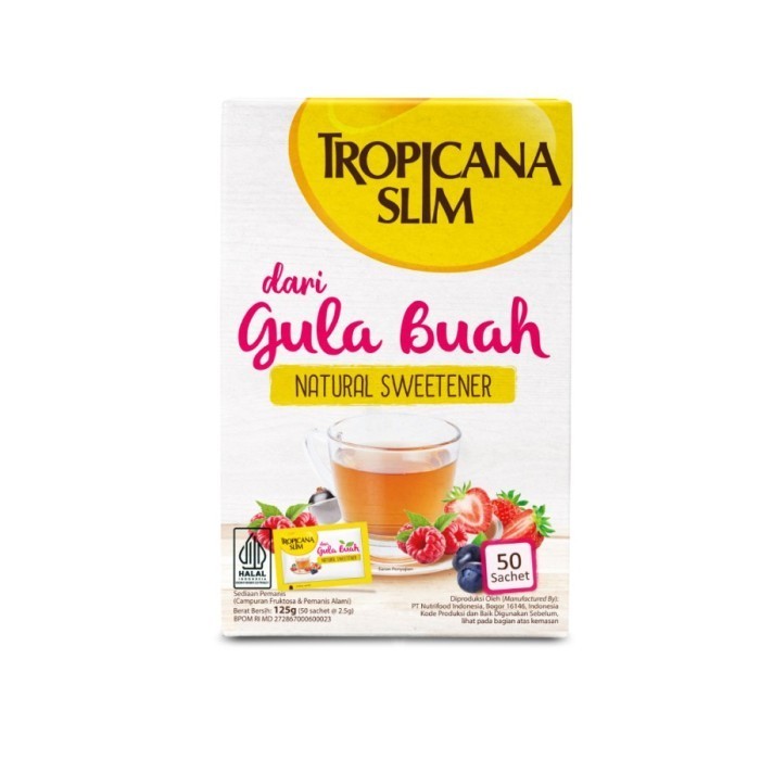 

Tropicana Slim Gula Buah Pemanis Alami isi 50 Sachet x 2.5 gram