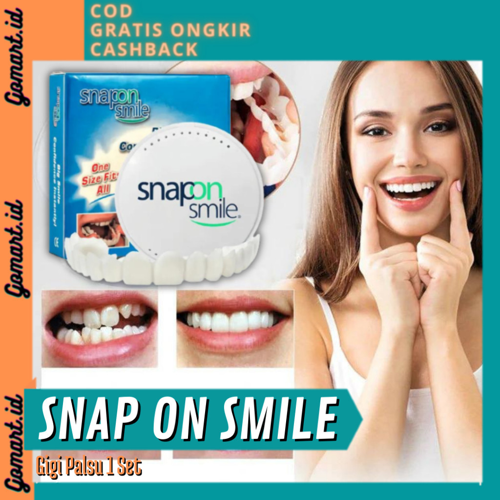 Snap On Smile Gigi Palsu 1 Set Atas Bawah - Gigi Palsu Silikon