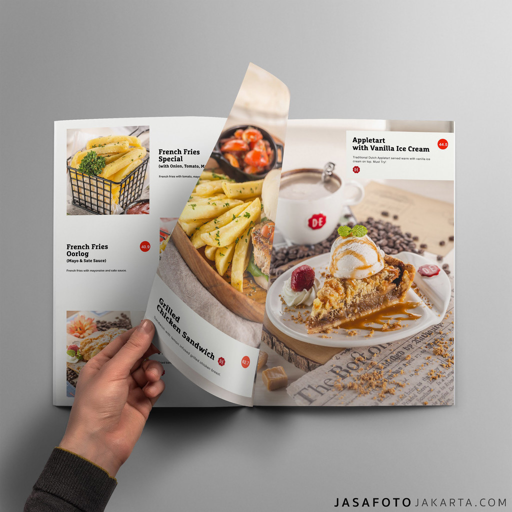 Cetak Buku Menu Makanan Minuman Cafe Custom Desain