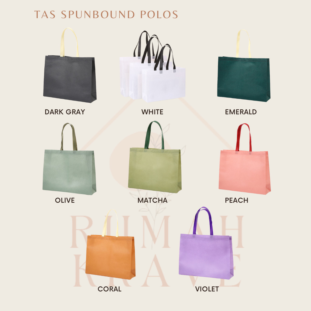

RUMAH KRAVE - Tas Spunbound Polos Warna-warni