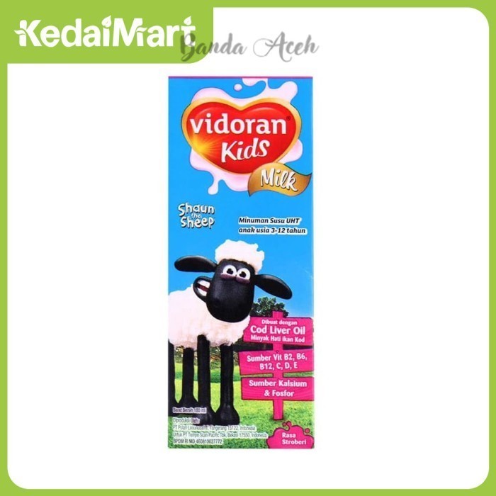 

(Aceh) Vidoran Kids UHT Milk Strawberry 180 ml