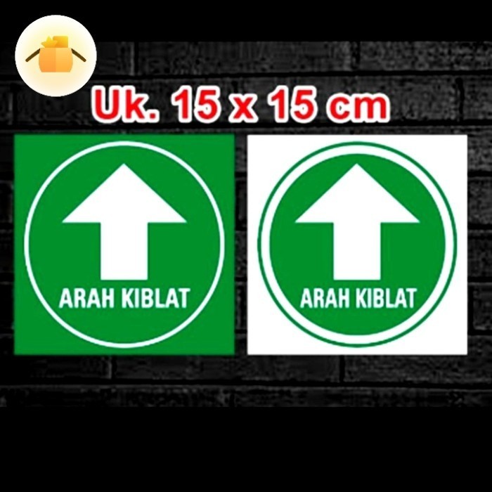 

STICKER VINYL arah kiblat 10x10, 15x15 sign rambu k3