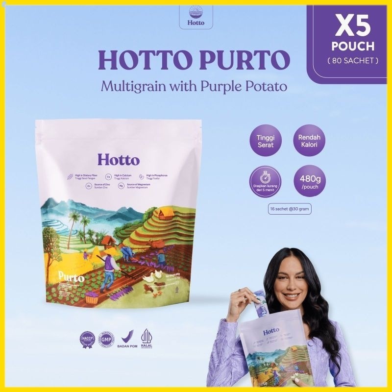 

5 POUCH Hotto Purto Multigrain with Purple Potato (80 Sachet) RENA