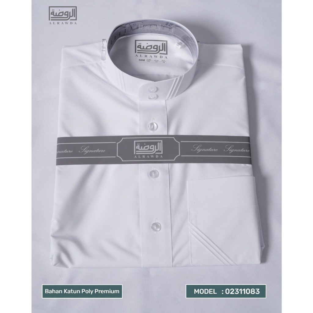 ALRAWDA by Alharamain Jubah / Gamis Pria Dewasa Slimfit Premium Series (1083) [LT]