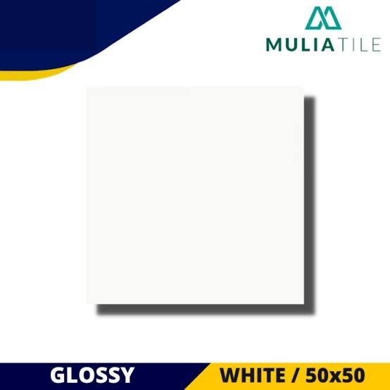 Mulia Keramik 50x50 Putih Polos Glossy White Gloss Lantai
