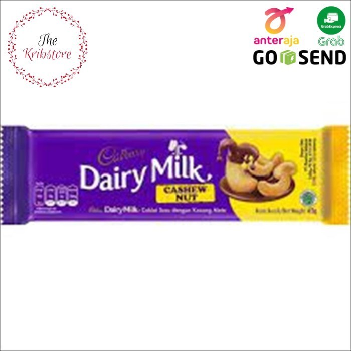 

CADBURY Dairy Milk Cashew Nut Chocolate Coklat Batang 62 gr