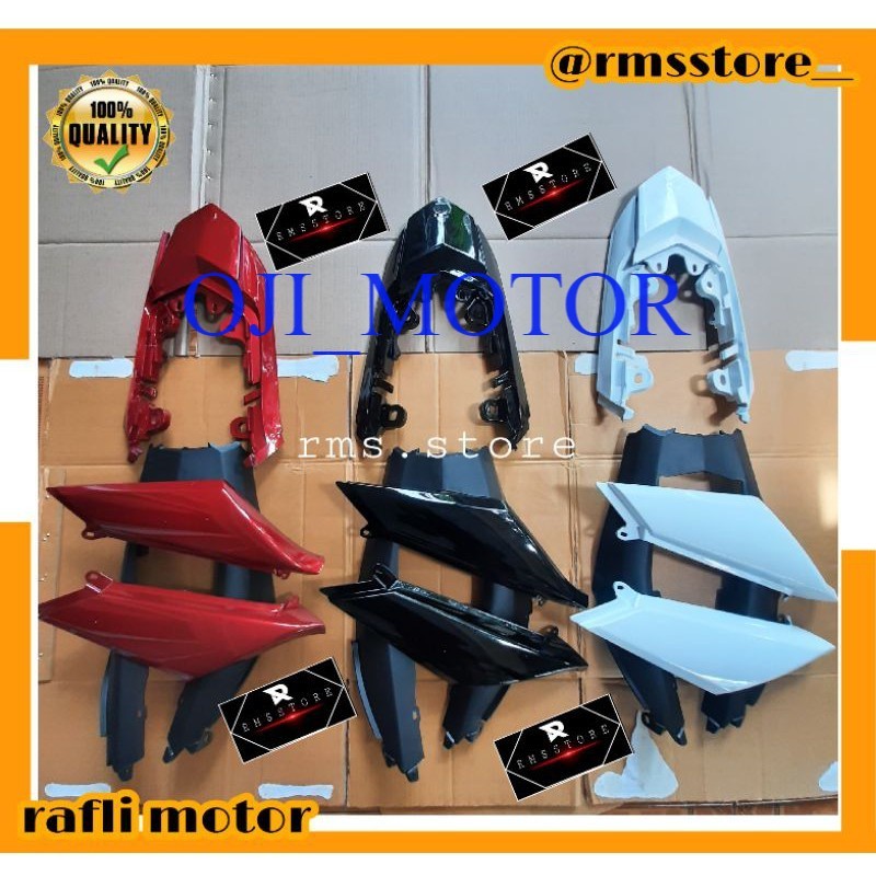Paket Body Belakang Vixion New KS NVL Merah Hitam Putih