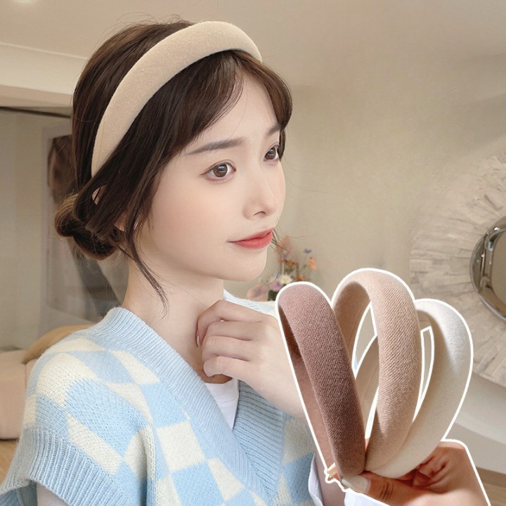 Bando Wanita Bando Rambut Motif Polos Fashion Kekinian Headband S1700