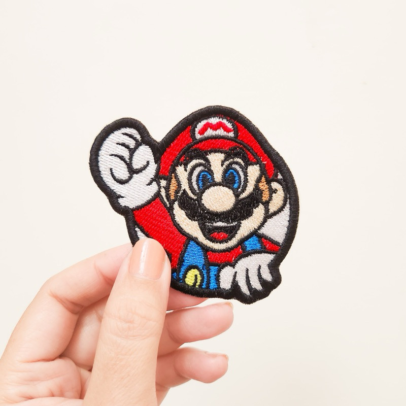Bordir PATCH BORDIR MARIO GAME / BADGE BORDIR MARIO -BROSS- / NINTENDO CHARACTER IRON & SEW PATCH