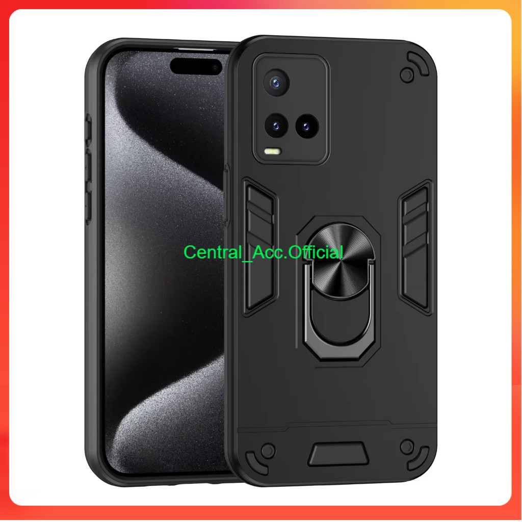 C [ VIVO Y21 / Y21A / Y21S / Y21T / Y33S / Y33T ] CASE ROBOT RING STAND TRANSFORMER / HARDCASE ROBOT