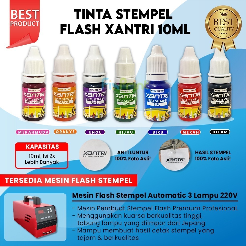 

Tinta Stempel Flash 10ml Refill Cap Stamp Ink 10 ml