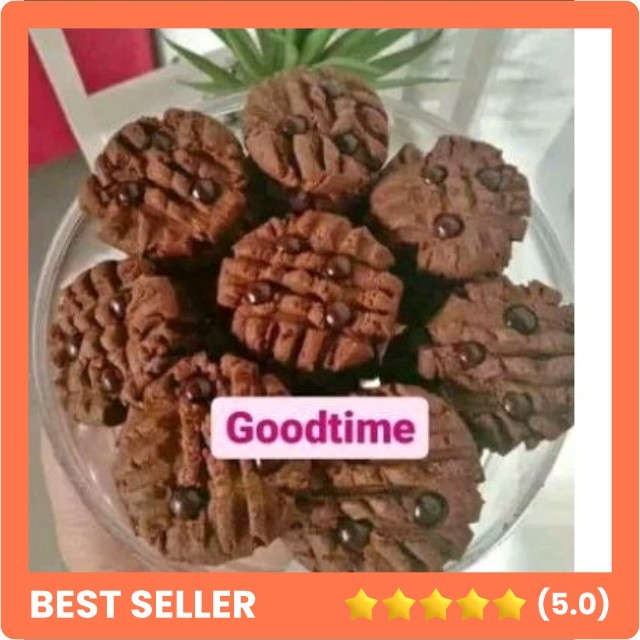 

kue kering good time cookies coklat