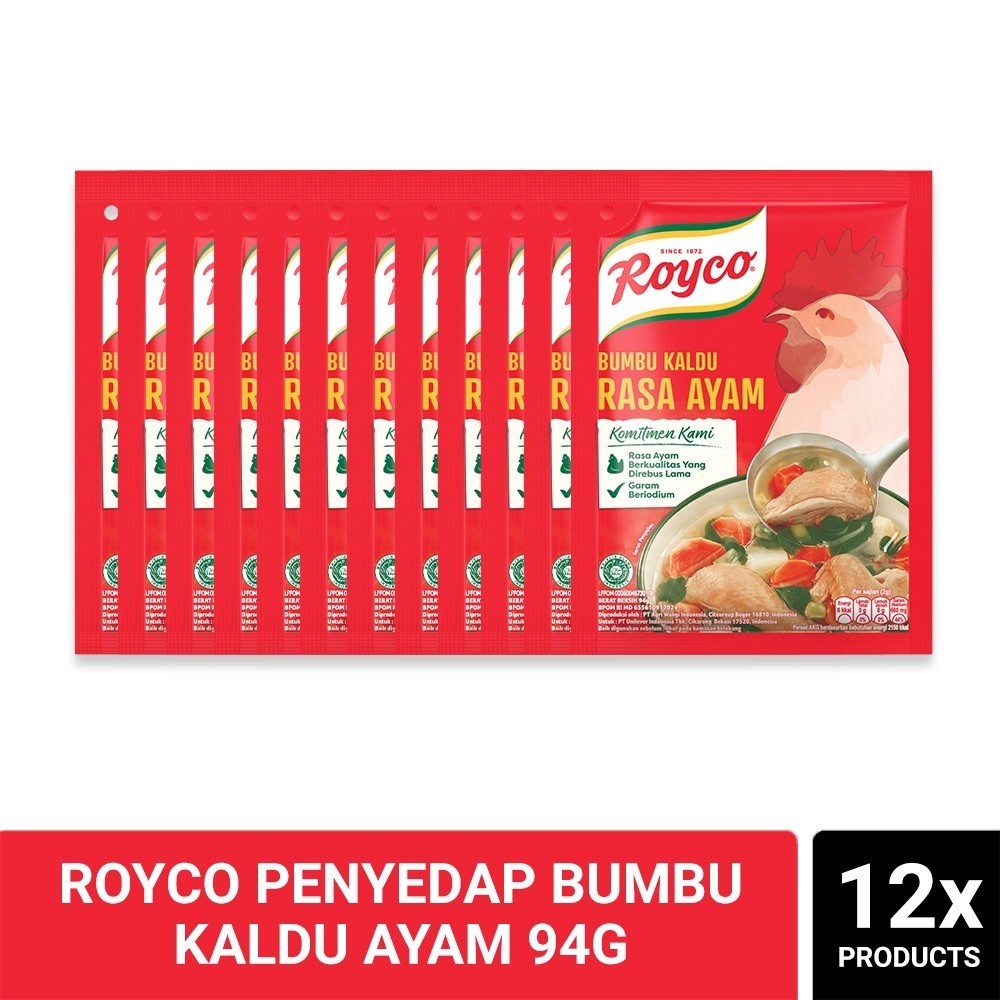 

Royco Penyedap Bumbu Kaldu Ayam 94g (Isi 12)