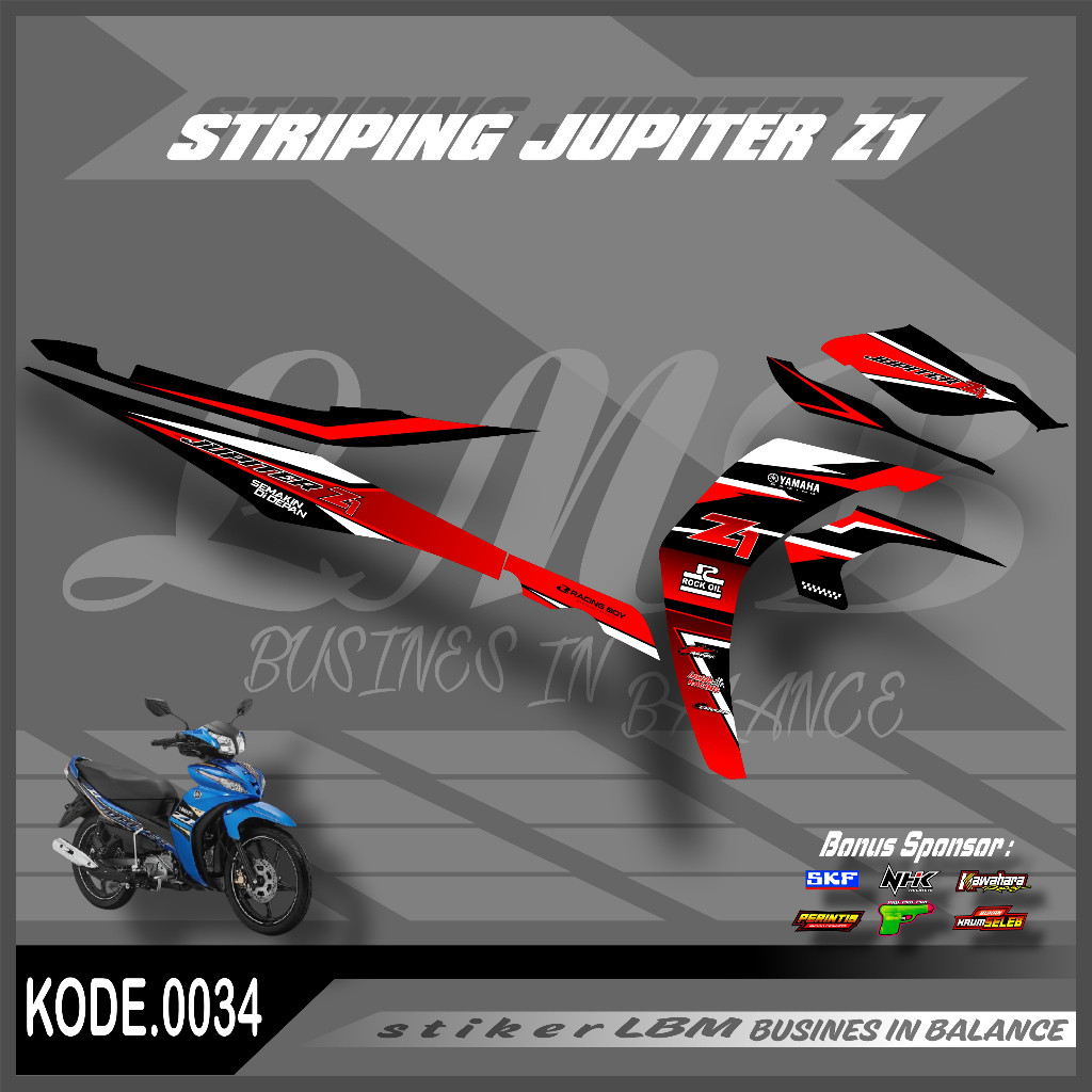 Stiker Striping variasi Jupiter Z1 Jupiter RC Decal Striping Jupiter Z1 Premium Racing