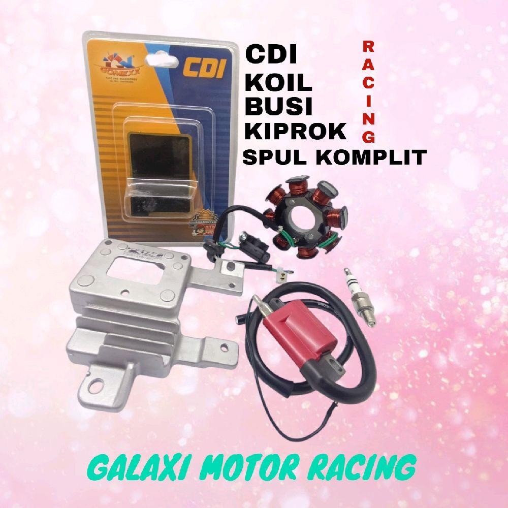 PAKET UPGRADE SPEED KHARISMA SUPRA X 125 5 ITEM CDI RACING KOIL RACING BUSI RACING KIPROK DAN SPUL A