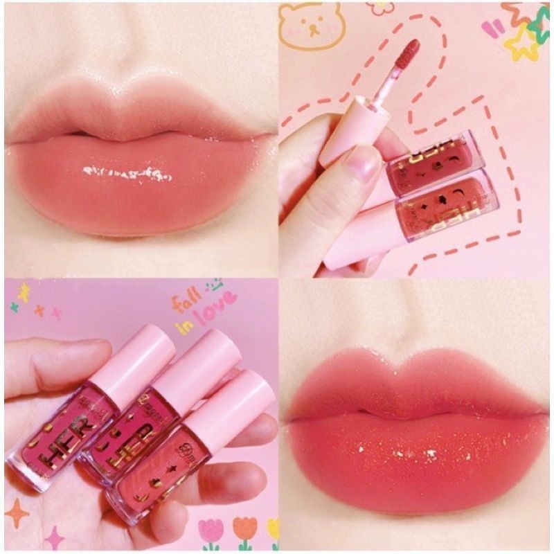 HER Liptint Waterproof Lip Gloss Lipstick Lip Glaze Moisturizing Original CINDYNAL Her Dragon Ranee 