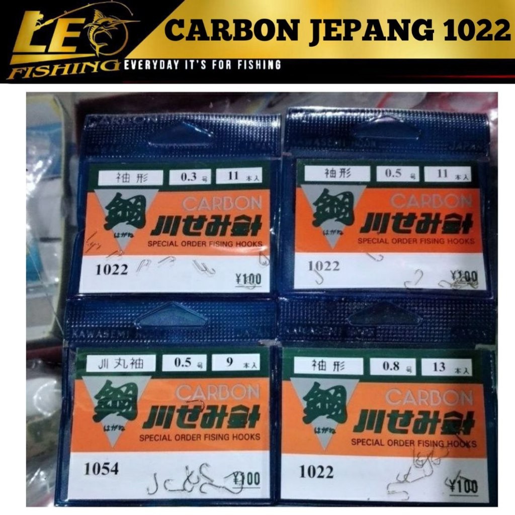 Kail Pancing Carbon Jepang 1022 Sode Ukuran 0.3 0.5 0.8 1, Kail Wader, Kail Micro Fishing, Kail Nile