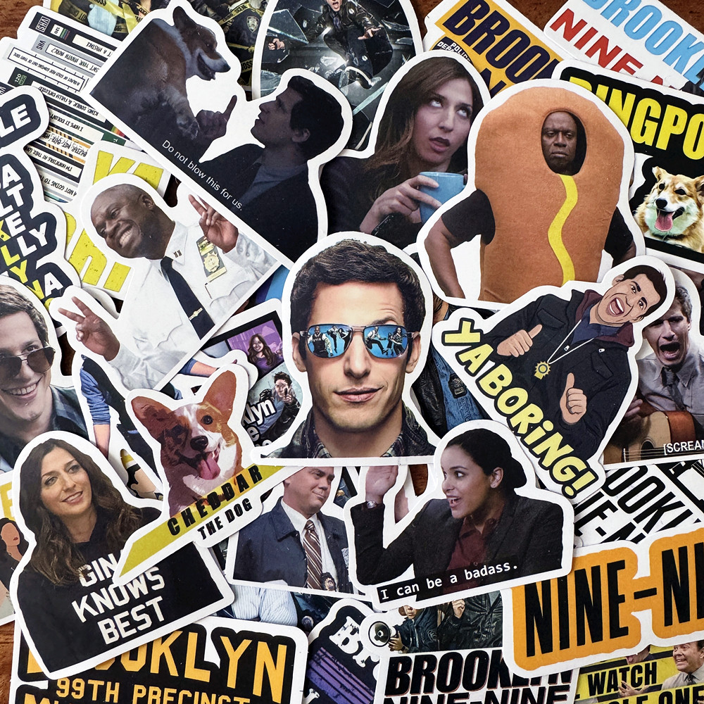 

10/50pcs Comedy Detective TV Brookly Nine Nine TV Show Stickers for Kids DIY Luggage Laptop Skateboard Motorcycle Decals