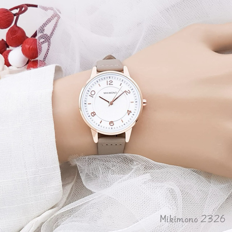 ( Best Seller ) Jam Tangan Wanita MIKIMONO 2326 Original Tali Kulit -Bisa Cod