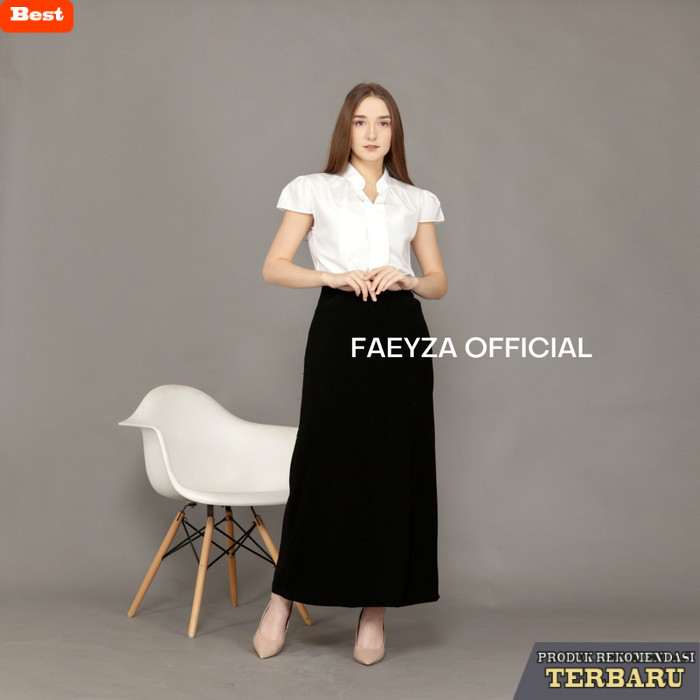 rok wanita kekinian Rok Panjang Wanita Cellia Hitam M L XL XXL 4L 5L - Hitam, M
