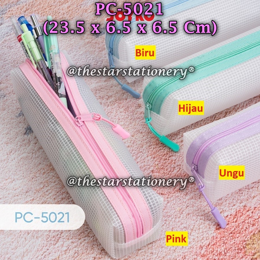 

(1 Biji) Kotak Pensil JOYKO PC-5021 / Kotak Tempat Pensil Pencil Case Joyko PC-5021 Resleting