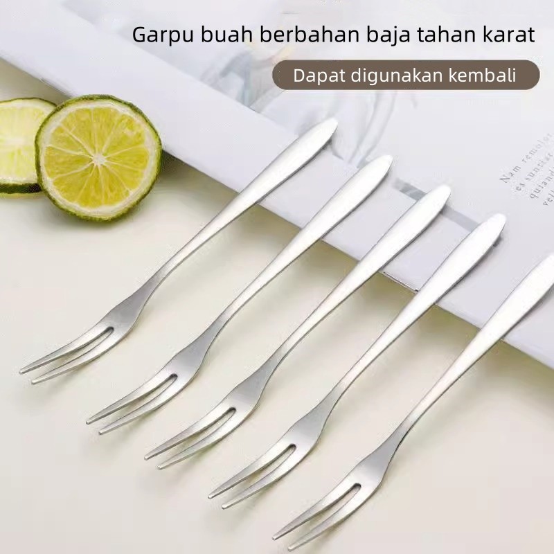 Garpu buah stainless steel/garpu kecil lucu garpu barat anak-anak/garpu salad pencuci mulut stainles