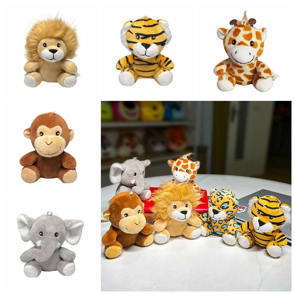 Forest Animals Forest Animals Stuffed Doll Pendant Lion Monkey Forest Animals Plush Keyring 10cm Min