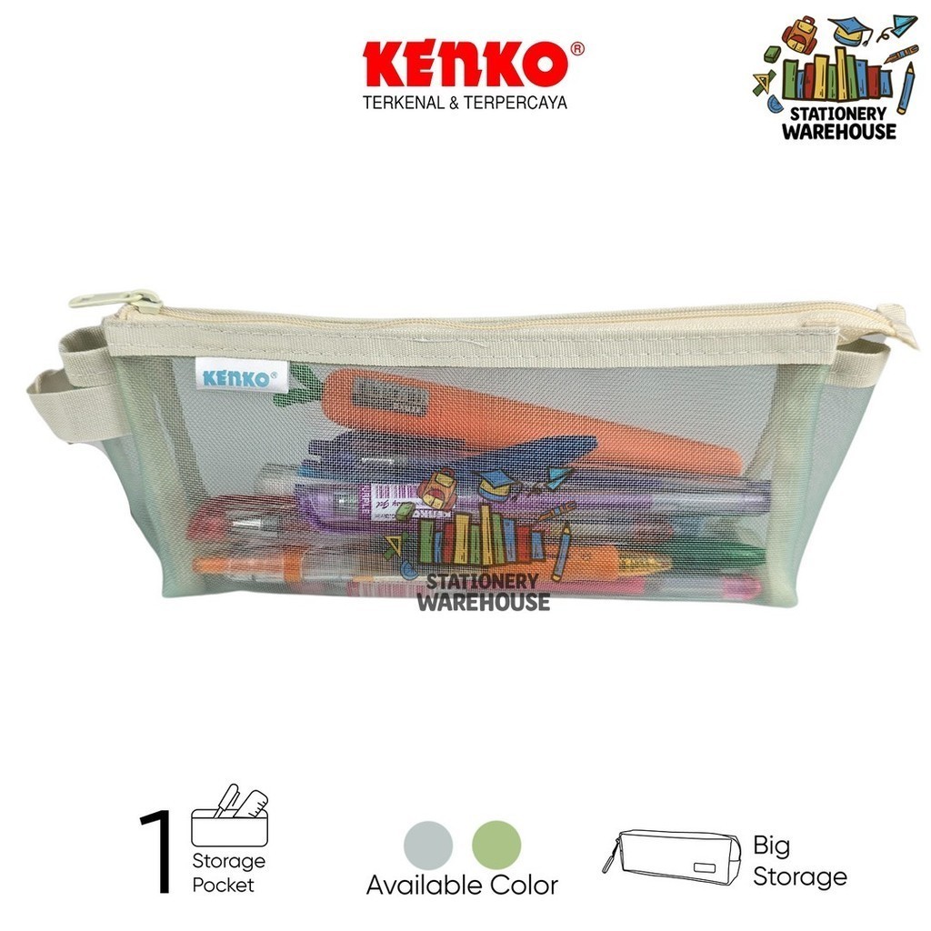

MESH Pencil Case MPC-214 KENKO Kotak Tempat Pensil Pencil Case