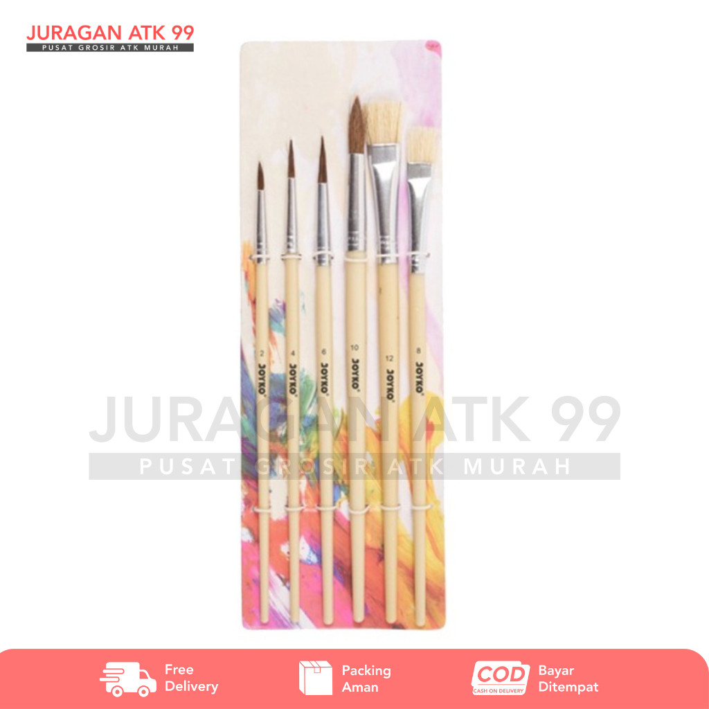 

Kuas Lukis Cat Air Joyko Kuas Lukis Set 6 BR-1