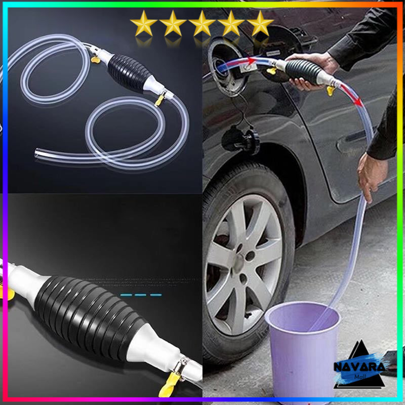 1M Bensin Pompa Manual Kit Darurat Mobil Minyak Manual Pompa Pompa Tangki Bahan Bakar Pompa Siphon M