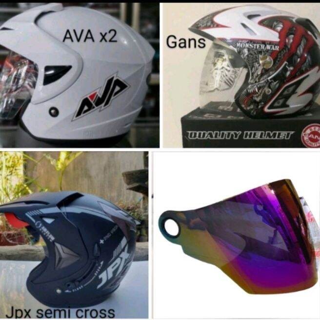 Kaca Helm JPX Semi Cross (Hanya Kaca Helm)Free bublewarp