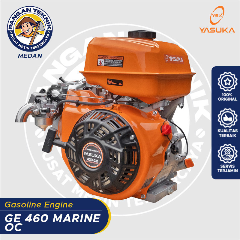 promo_spesial MESIN PENGGERAK BENSIN YASUKA | GX 460 OC MARINE YASUKA ORANGE | MESIN KETINTING