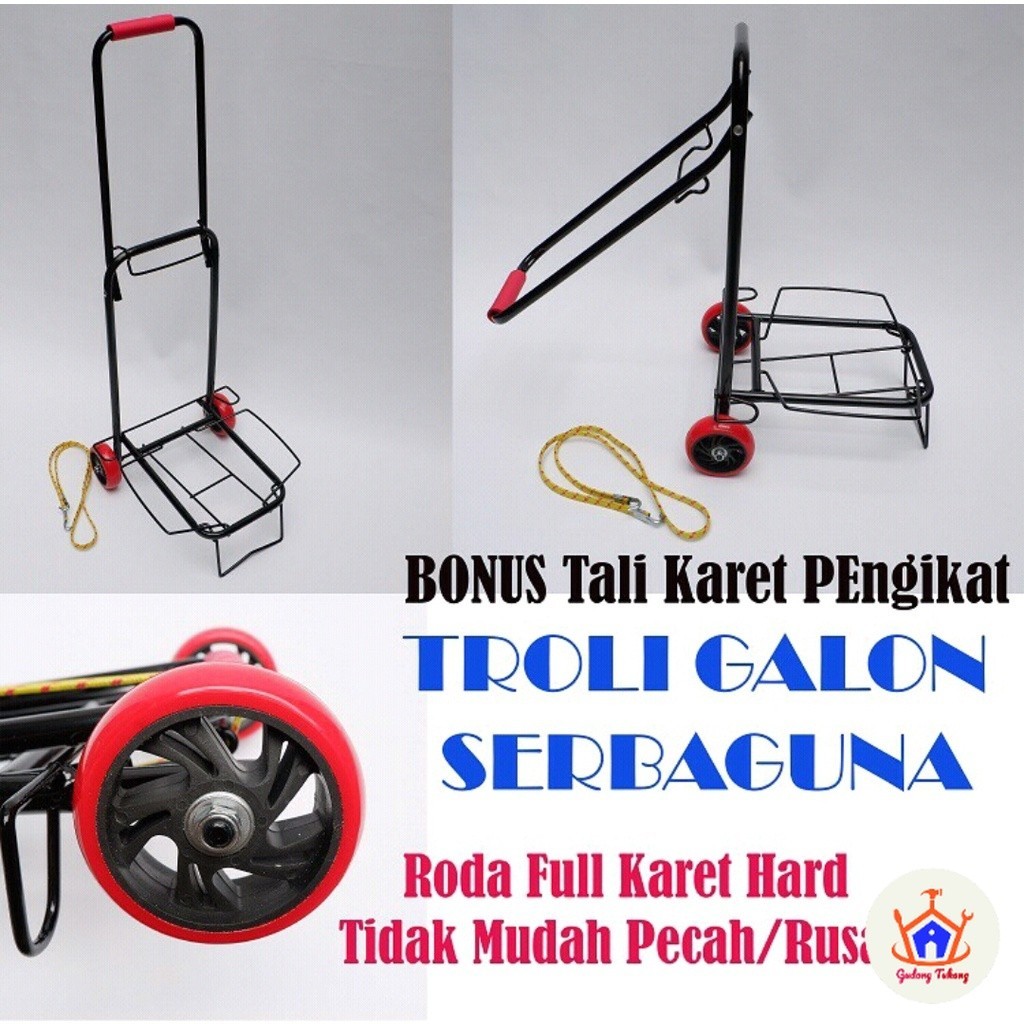 Gudang Tukang Troley Trolly Troli Troly Trolley Lipat Bawa Aqua Galon Dan Gas Barang Serbaguna