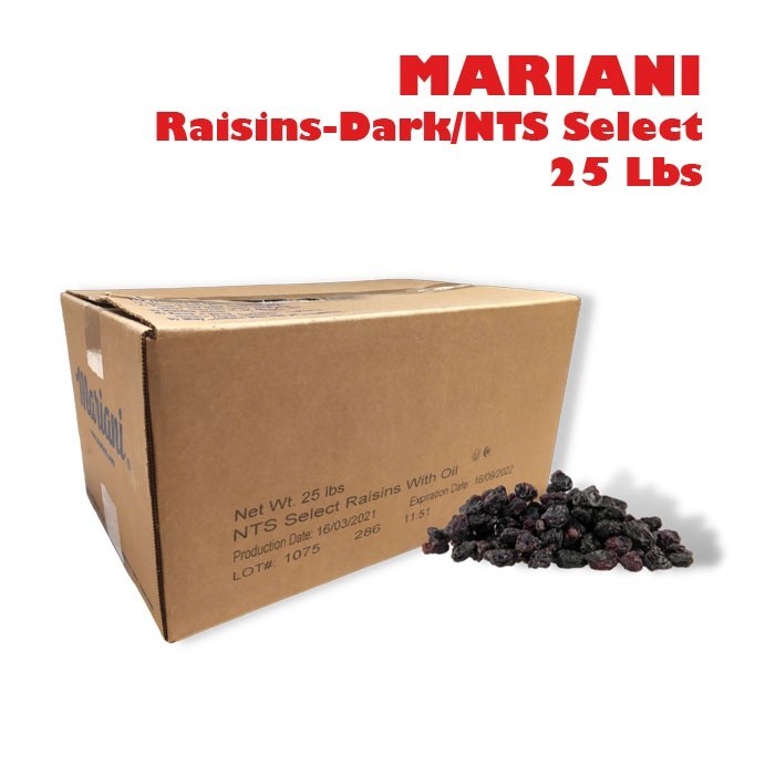 

MARIANI Dark Raisins NTS Select 11,3 Kg / Kismis Hitam 25 Lbs