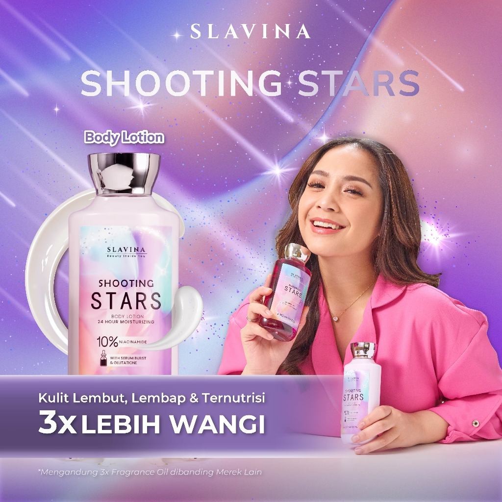 SLAVINA Body Lotion Shooting Stars by Nagita Slavina Mosturizer 350ml