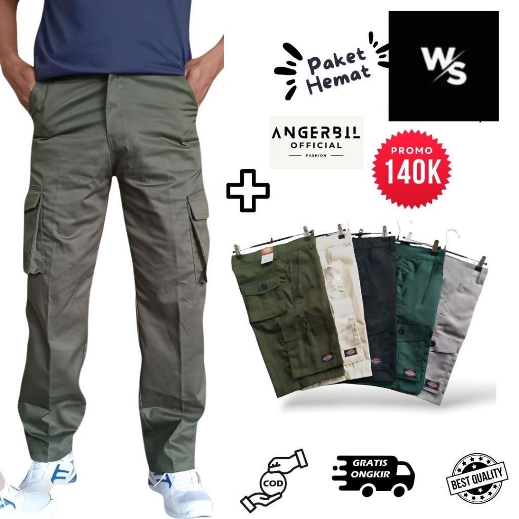 PAKET HEMAT Celana Panjang Cargo Joxer.id/Celana Cargo Pendek/Celana Gunung Pria/Celana Distro Murah