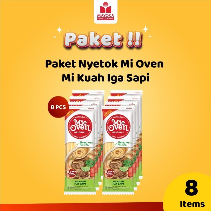 

Mie Oven Mi Instan Kuah Iga Sapi 8 pcs