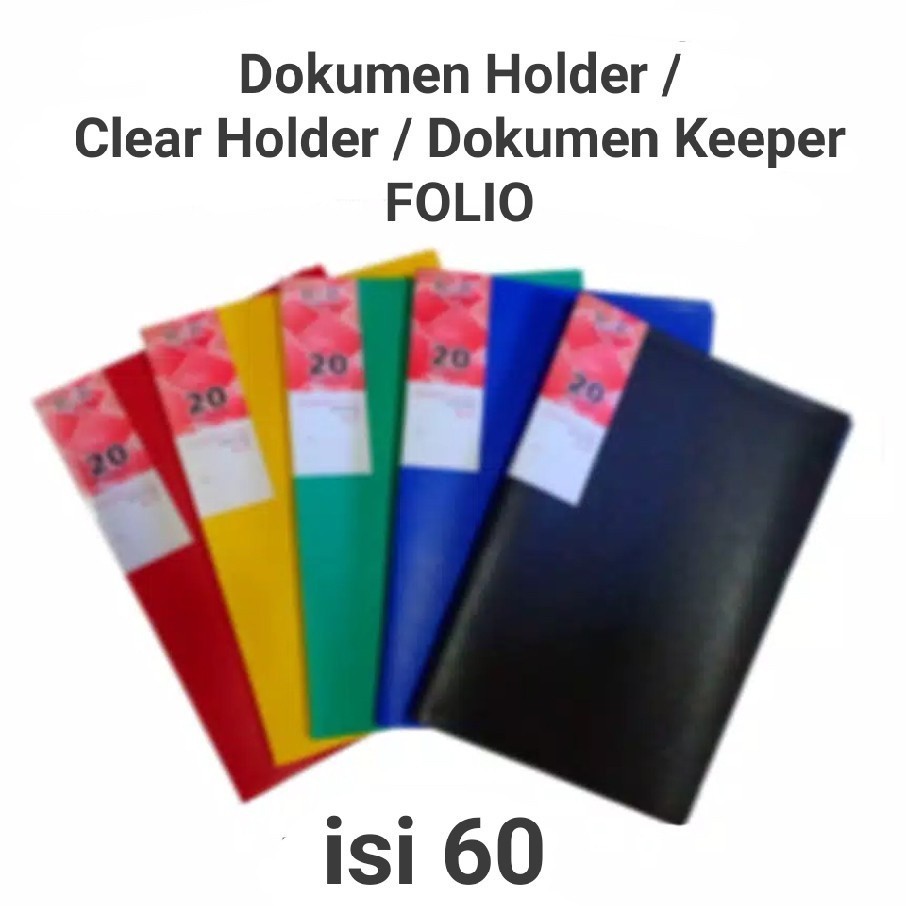 

MAP DOKUMEN HOLDER ISI 60 POCKET / DOKUMEN KEEPER / CLEAR HOLDER / DISPLAY BOOK FOLIO