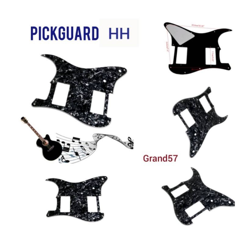 Pickguard Humbucker HH 2 Humbucker Stratocaster Fender Strat Pickguard