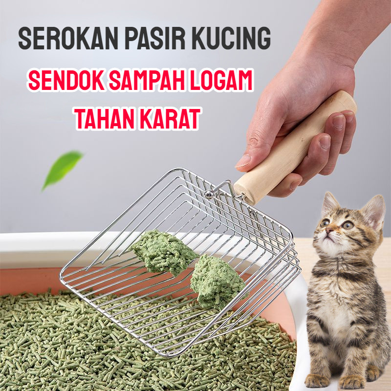 Sekop Serokan Serok/Pasir Stainless Steel/Kucing Serokan Pasir/Sekop Serokan Pasir Stainless/Litter 