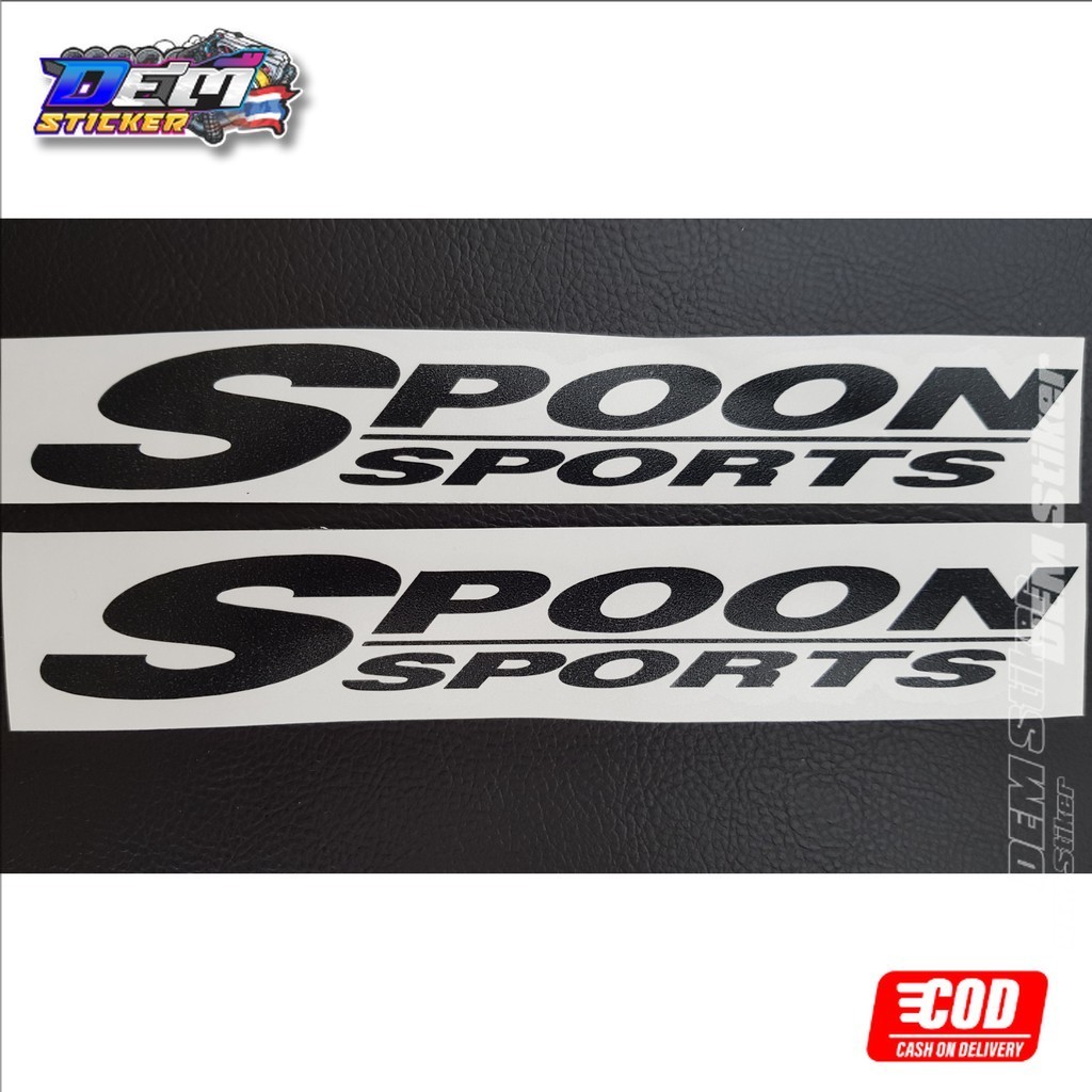 Sticker Kaca Mobil Cutting Tulisan SPOON SPORTS
