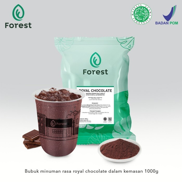 

Ready Bubuk Minuman ROYAL CHOCOLATE Powder 1000 g - FOREST Bubble Drink - POWDER