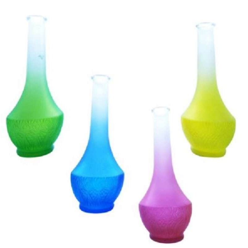 Vas Bunga kaca mini Pot Kaca Bening Tinggi 18 cm - DM