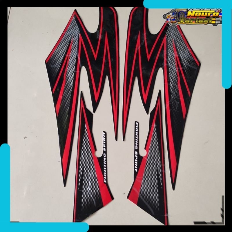 Striping Yamaha RX king 2003 merah stiker list body variasi kualitas terbaik nazia