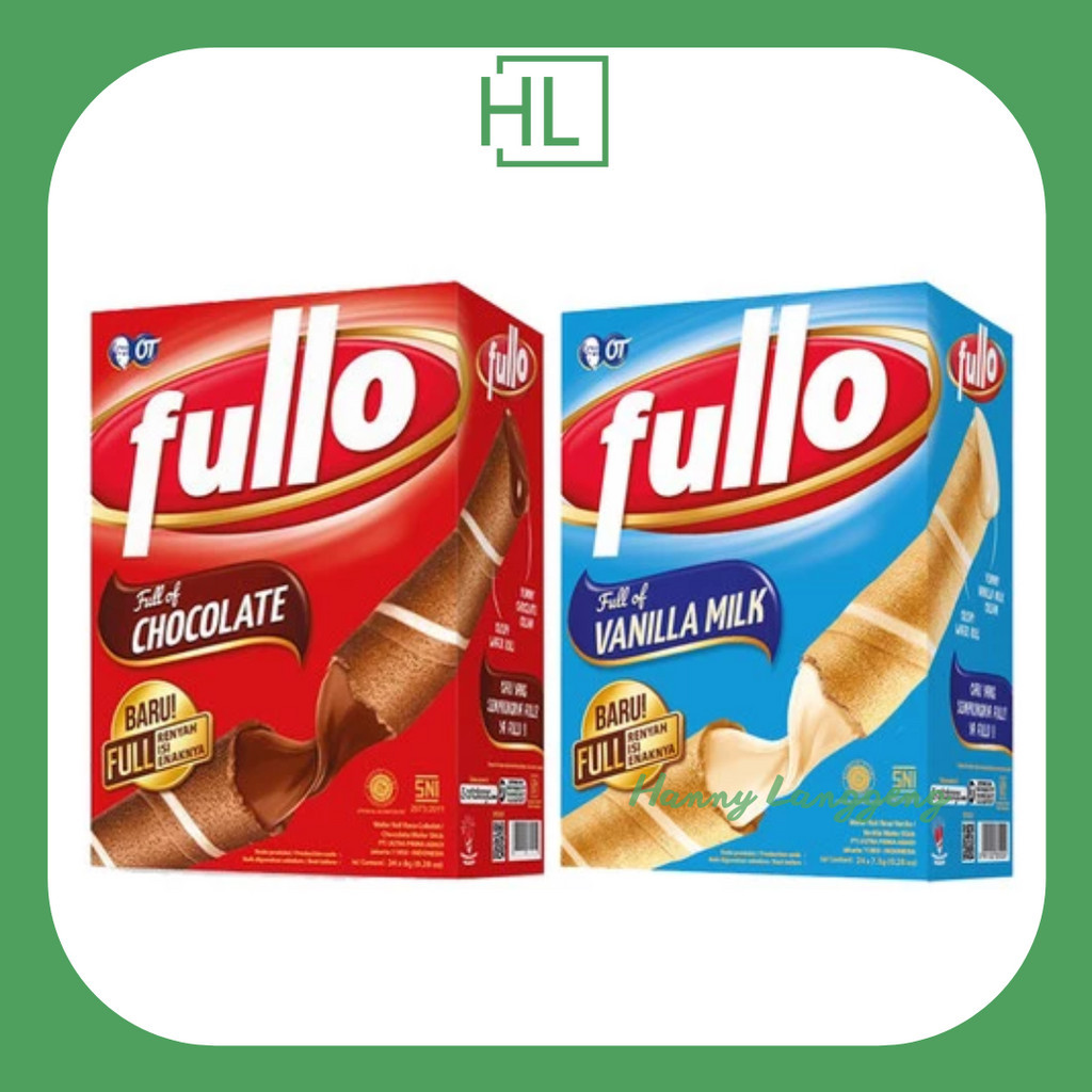 

[HL] Fullo Wafer Rolls Cokelat/ Vanilla - Netto 24pcs x 7.5gr