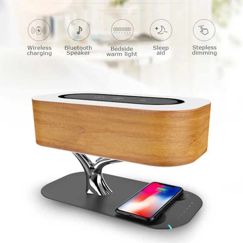 Lampu Meja LED Kayu Modern Kreatif Untuk Kamar Tidur Minimalis